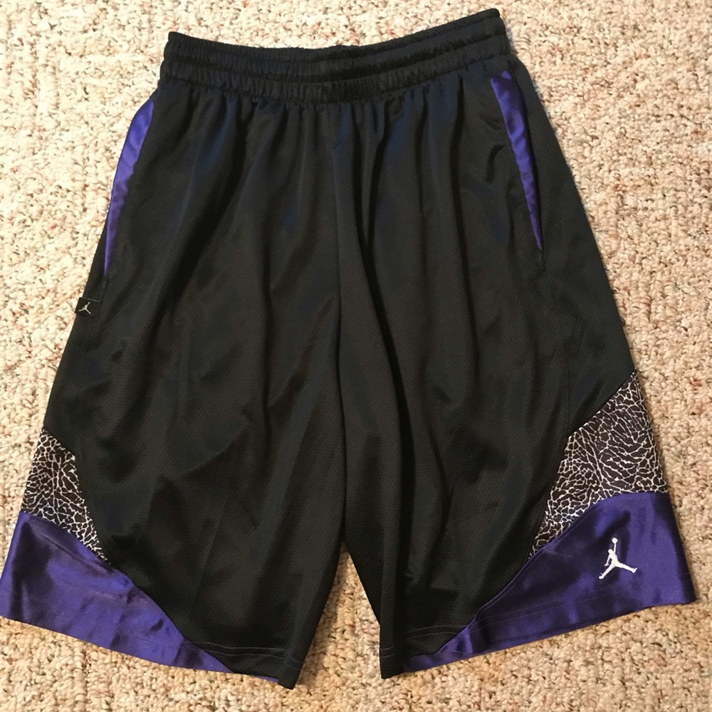 Small black and purple Jordan shorts NWOT